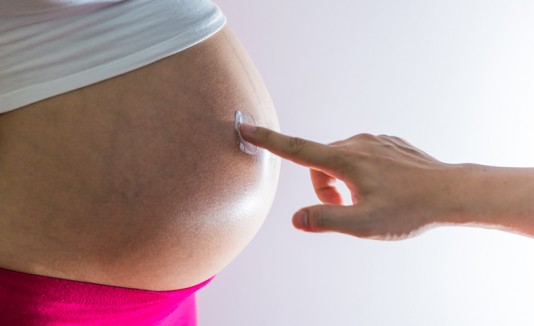 Barriga de embarazo.
