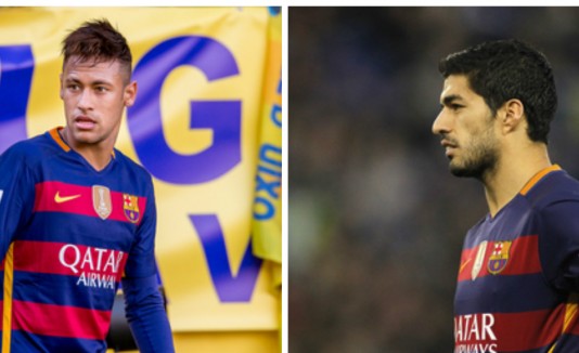Neymar y Luis Suárez