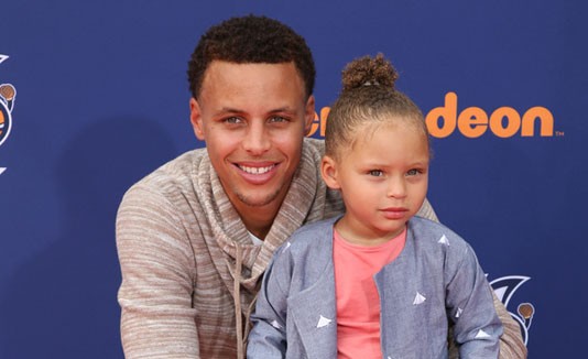 Stephen and Riley Curry