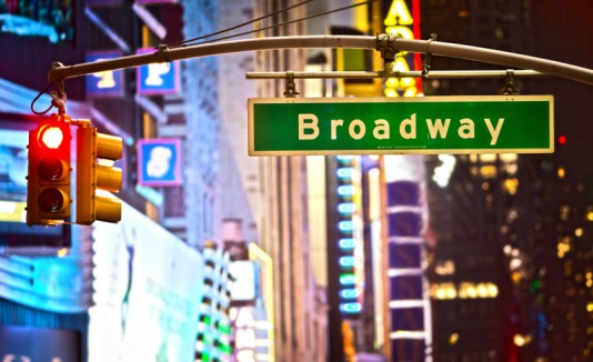 Letrero de la avenida broadway