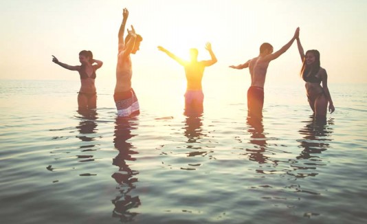 Party en la playa.