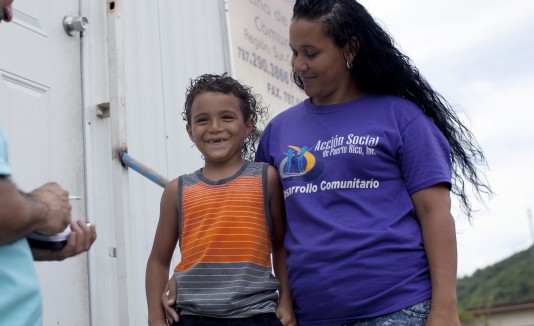 María Ruiz Correa (participante), madre de Jesiel Camacho Ruiz, de 6 años.