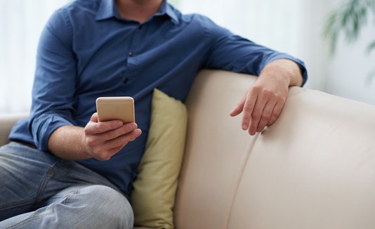 Smartphone, Sofá, Descanso