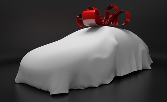 Carro, regalo, sorpresa