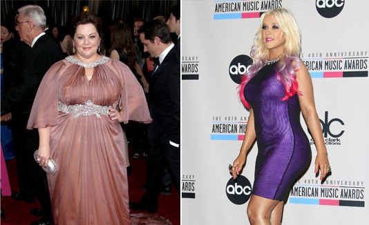 Melissa McCarthy y Christina Aguilera