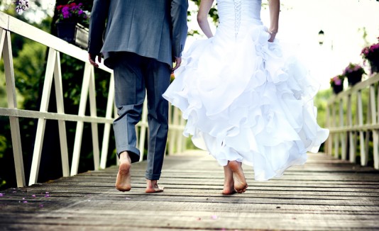 Novios en la boda