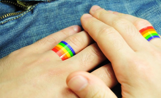 Gay, anillos, matrimonio, boda