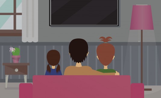 Viendo televisión