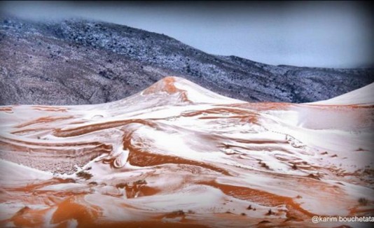 Nieve en el Sahara