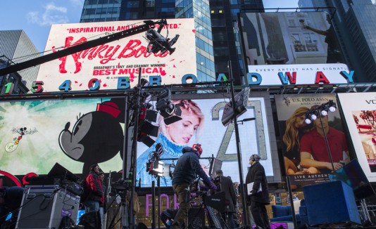 Preparación para Año Nuevo en Times Square