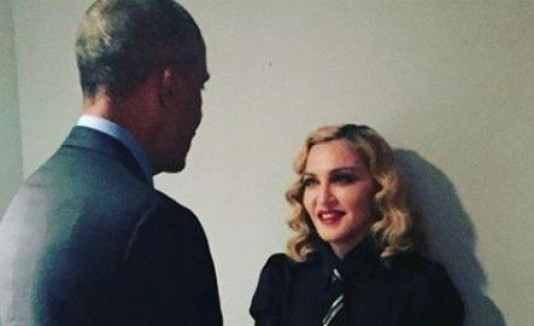 Barack Obama y Madonna