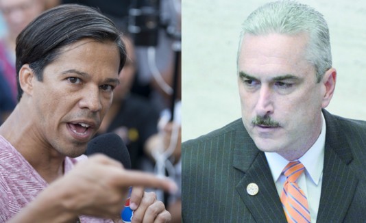 Montage de Pedro Julio y Rivera Schatz