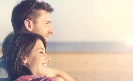 Pareja en la playa