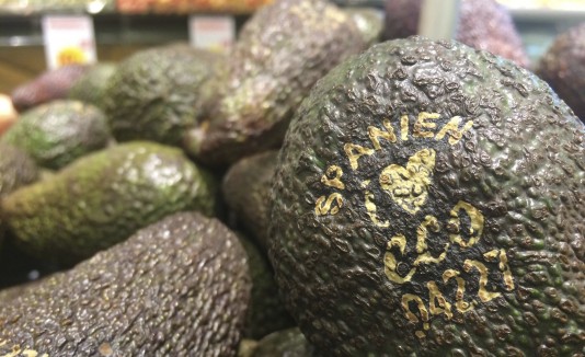 Verduras marcadas con láser