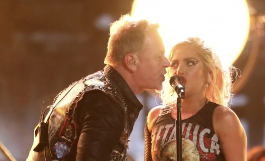James Hetfield, de Metallica, y Lady Gaga