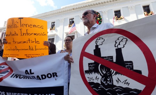 Protesta contra incineradora
