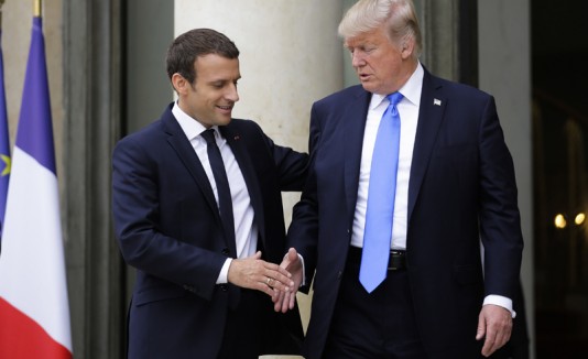 Emmanuel Macron y Donald Trump