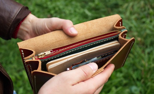 brown wallet
