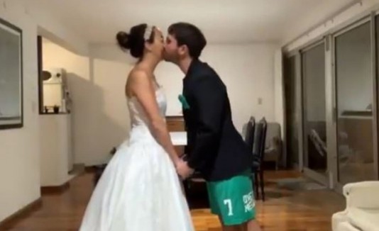 La pareja recién casada